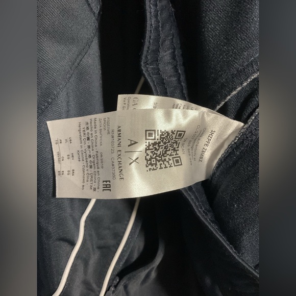 Armani Exchange Navy Blue Pants with White Trim - Picture 7 of 7